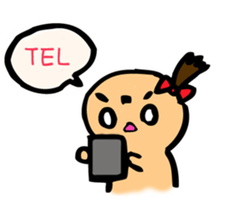 The Sticker of a girl and a bear sticker #2593878