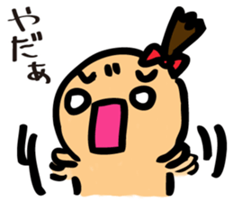 The Sticker of a girl and a bear sticker #2593879