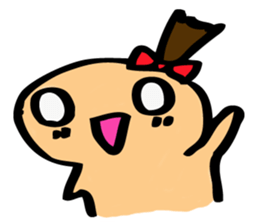 The Sticker of a girl and a bear sticker #2593881