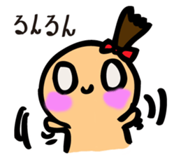 The Sticker of a girl and a bear sticker #2593882