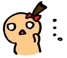 The Sticker of a girl and a bear sticker #2593884