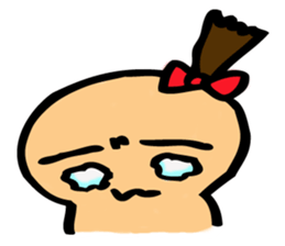 The Sticker of a girl and a bear sticker #2593887