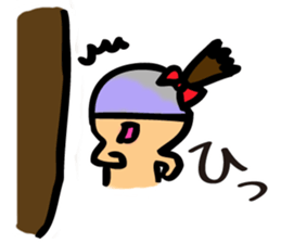 The Sticker of a girl and a bear sticker #2593889