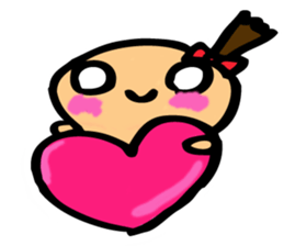 The Sticker of a girl and a bear sticker #2593890