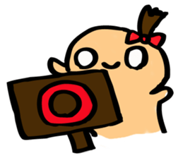 The Sticker of a girl and a bear sticker #2593892