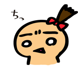 The Sticker of a girl and a bear sticker #2593894