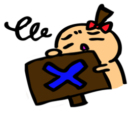 The Sticker of a girl and a bear sticker #2593896