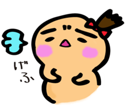 The Sticker of a girl and a bear sticker #2593899