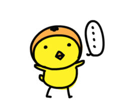 Bird wearing a tangerine sticker #2593988