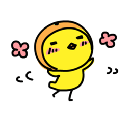 Bird wearing a tangerine sticker #2593989