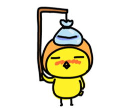 Bird wearing a tangerine sticker #2594005