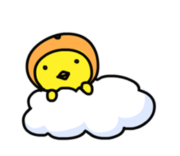 Bird wearing a tangerine sticker #2594007