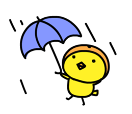 Bird wearing a tangerine sticker #2594008