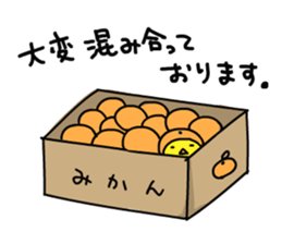 Bird wearing a tangerine sticker #2594014