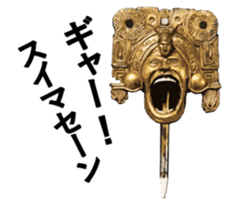 Comedian Jin Katagiri's clay figure. sticker #2595573