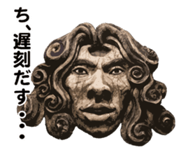 Comedian Jin Katagiri's clay figure. sticker #2595575