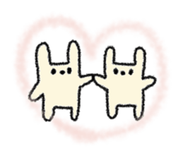 white rabbit1 sticker #2595833