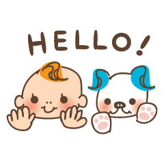 Baby and frenchbulldog puppy