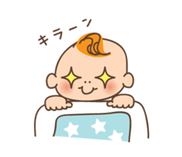 Baby and frenchbulldog puppy sticker #2596453