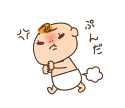 Baby and frenchbulldog puppy sticker #2596458