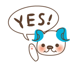 Baby and frenchbulldog puppy sticker #2596467