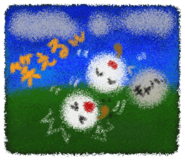 Rei of the cotton wool of the dandelion sticker #2596695