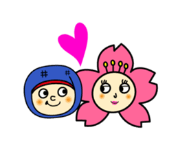Ninja kun & Sakurako chan by ILoveJapan sticker #2596773