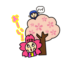 Ninja kun & Sakurako chan by ILoveJapan sticker #2596777