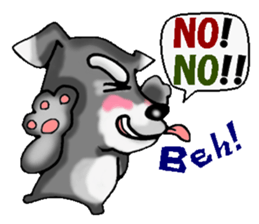 Funky Miniature Schnauzer. ver.English sticker #2597188