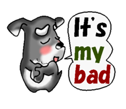 Funky Miniature Schnauzer. ver.English sticker #2597190