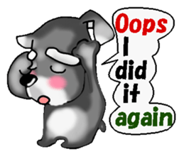 Funky Miniature Schnauzer. ver.English sticker #2597192