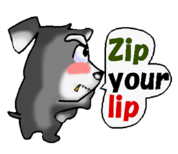 Funky Miniature Schnauzer. ver.English sticker #2597195