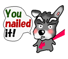 Funky Miniature Schnauzer. ver.English sticker #2597203