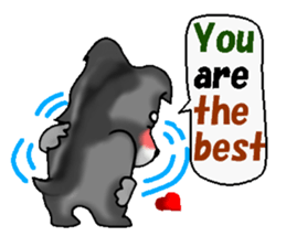 Funky Miniature Schnauzer. ver.English sticker #2597216