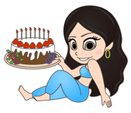 Lovely! Belly-chan sticker #2598338