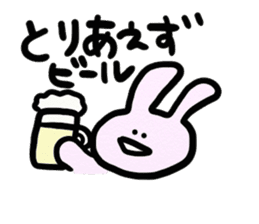 Rabbit loves to drinking sticker #2598645
