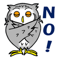 The owl which is some evil-mindedness sticker #2599484