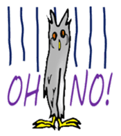 The owl which is some evil-mindedness sticker #2599490