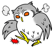 The owl which is some evil-mindedness sticker #2599494
