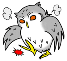 The owl which is some evil-mindedness sticker #2599494