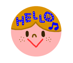 Round form of decorated sticker. sticker #2600643