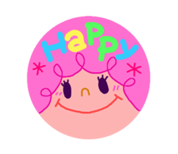 Round form of decorated sticker. sticker #2600655