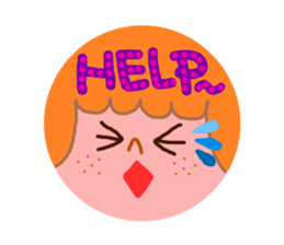 Round form of decorated sticker. sticker #2600661