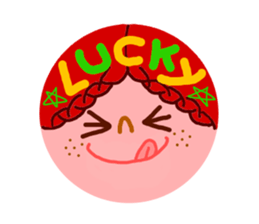 Round form of decorated sticker. sticker #2600668