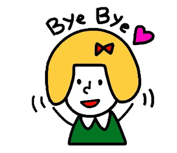 Everyday girls and rabbit sticker #2601086