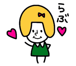 Everyday girls and rabbit sticker #2601087