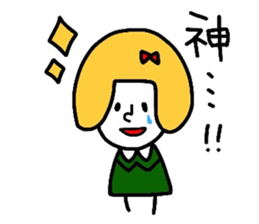 Everyday girls and rabbit sticker #2601088