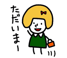 Everyday girls and rabbit sticker #2601094