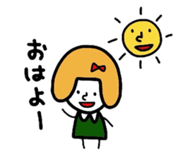 Everyday girls and rabbit sticker #2601098