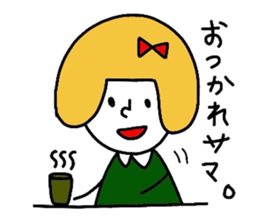 Everyday girls and rabbit sticker #2601106